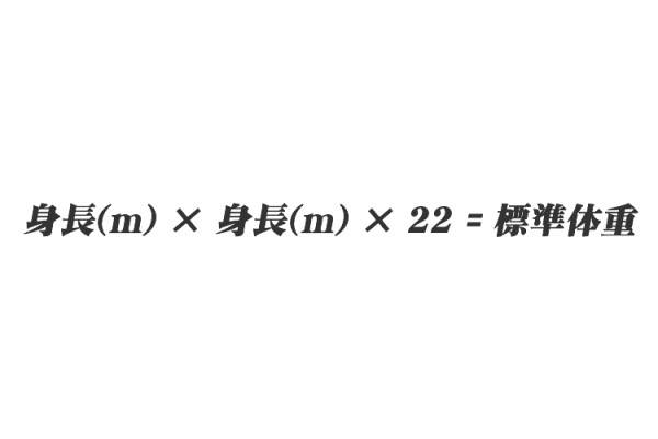自分の身長の標準体重を計算する