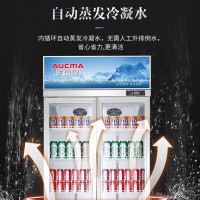 澳柯玛(AUCMA)LSC-1020DW风冷无霜冷藏展示柜蔬菜保鲜啤酒饮料商用冰箱立式双门冰柜