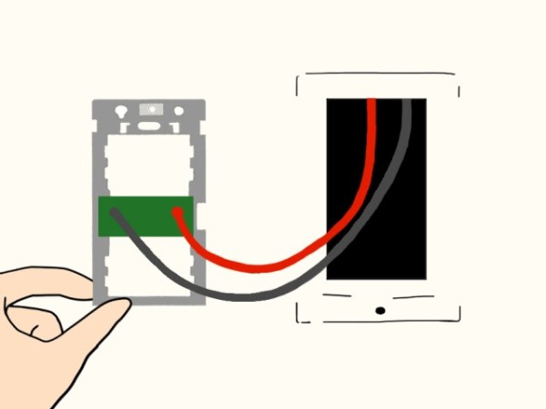 電線を取り外す