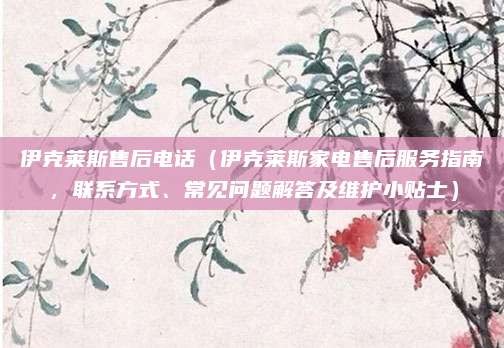 伊克莱斯售后电话（伊克莱斯家电售后服务指南，联系方式、常见问题解答及维护小贴士）