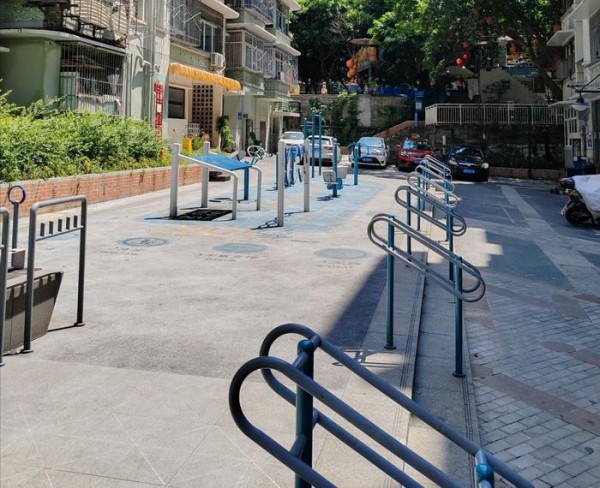江北区渝北社区改造的运动场地(央广网发 渝北社区供图)