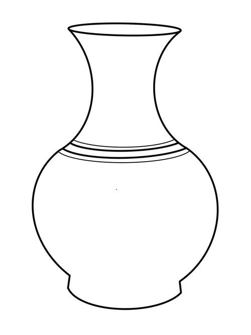 青花瓷瓶简笔画