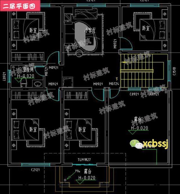 新中式二层自建房设计图，适合中国人的生活习惯，居住舒适有意境