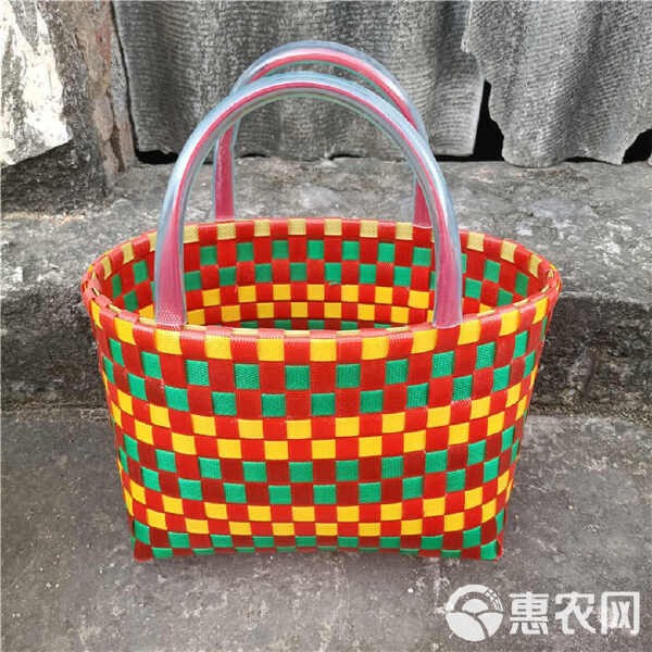 加厚 菜篮子收纳购物篮塑料宠物篮手提篮篮子编织