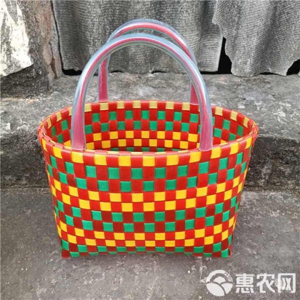 加厚 菜篮子收纳购物篮塑料宠物篮手提篮篮子编织