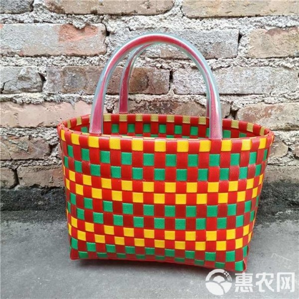 加厚 菜篮子收纳购物篮塑料宠物篮手提篮篮子编织