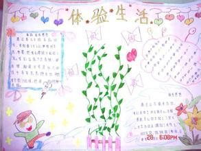 小学生暑假体验生活手抄报