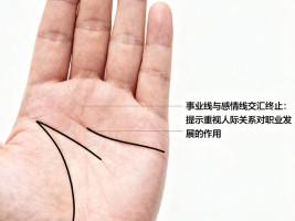 手相事业线至感情线终止的神秘含义
