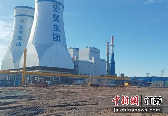 神木宏昊电厂冷却塔采用来自盐城环保科技城的技术，不用风机不耗电。盐城环保科技城供图