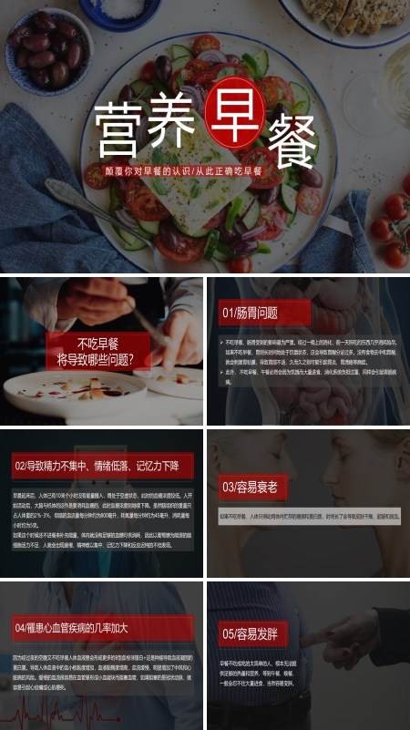 营养早餐知识营养师培训课件PPT