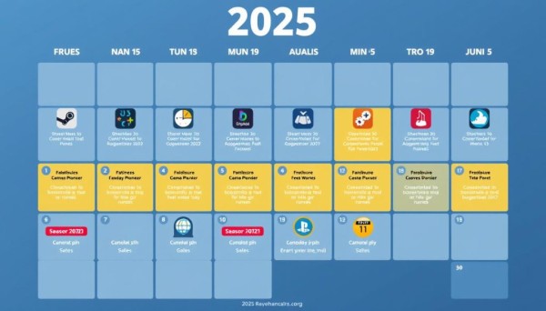 2025年Steam特卖日历可视化图表