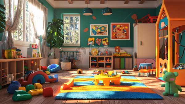 明亮温馨的儿童游戏室图片
