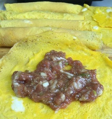 美味可口的山药鸡蛋卷（健康营养早餐的制作方法）