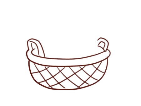 果篮简笔画画法水果篮简笔画