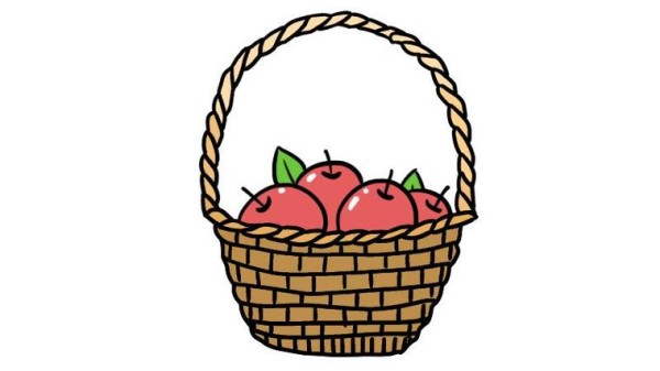 水果篮简笔画怎么画怎么画水果篮简笔画