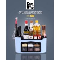 济南现货供应多功能厨房收纳置物架 塑料收纳箱