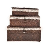田园草编收纳盒 家居收纳用品7065