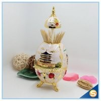 景区热卖纪念品 珐琅手工牙签筒 带开瓶器金属牙签罐 西安特色风景兵马俑古城牙签盒