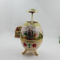 高档俄罗斯城堡 蛋形金属牙签罐 手压自动式牙签盒 带开瓶器 高档家居摆件 家居用品