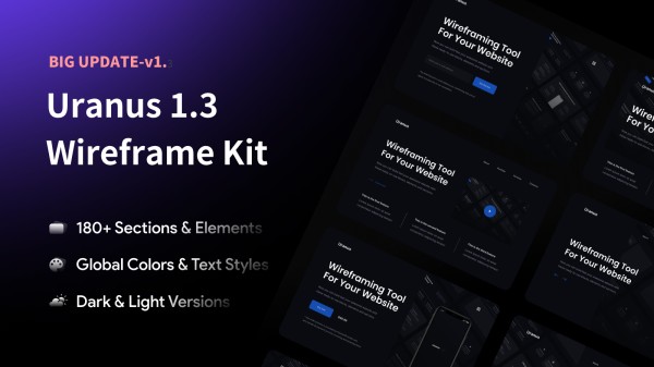 Uranus v1.3 - Wireframe Kit封面