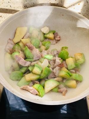 懒人做法，速成篇 五花肉茄子炖土豆的做法 步骤3