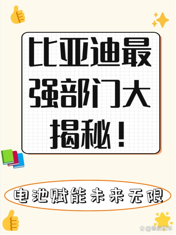 比亚迪最吃香的三个部门 哇！比亚迪这家公司，真的好厉害呀 它旗下有三个特别牛的部门，每一个都为比亚迪的发展贡献了不可忽视的力量 今天就来带你了解一下它们的核心优势，让你对比亚迪的强大有个更深入的认识哦 --- 一、 电动汽车与商用车部门 比亚迪的电动汽车与商用车部门真的是个宝藏部门哦！ 它不仅在全球市场占据了领先地位，还积极推动环保趋势，让我感到非常振奋！ 我发现这个部门的未来发展前景也是非常广阔的，值得大家关注！ - 1 全球市场领先 ：比亚迪在全球电动车市场的表现真是让人惊叹！ 尤其是在电动巴士和卡车领域，几乎可以说是无人能敌了！ 我的朋友在国外看到比亚迪的电动巴士，纷纷点赞，称赞它的设计和性能都很棒！ - 2 推动环保趋势 ：我觉得比亚迪不仅仅是在卖车，更是在为环保事业贡献力量！ 他们致力于推动全球电动化，让我们的城市更加绿色、清新。 舍友常常说，开上这样的车出行，心情都变得特别好呢！ - 3 发展前景广阔 ：未来的发展潜力让我充满期待！ 随着人们对环保和新能源的重视，比亚迪这个部门绝对会迎来更大的机遇。 我相信不久之后，我们会看到更多创新和突破，让生活更加便利和环保！ --- 二、 电池部门 比亚迪的电池部门真的是个宝藏！ 作为全球最大的电池生产商之一，它专注于新能源电池的研发和生产，前景无比广阔！ 特别是它的“刀片电池”技术，因安全性和效率而备受认可，简直是行业的佼佼者！ - 1 刀片电池技术 ：我发现，比亚迪的刀片电池真的是一项颠覆性的技术！ 它不仅提高了能量密度，还大幅提升了安全性，避免了传统电池的许多隐患！ 这让我想起我舍友买车时特别关注这一点，因为大家都希望能更安心地使用电动车嘛！ - 2 全球需求增长 ：我的经验是，随着全球对电动汽车和储能解决方案需求的增加，比亚迪的电池部门前景看好得不得了！ 我有个同学在做市场分析，他总是提到这个趋势，觉得未来几年会有爆发式增长！ 所以，如果你也在关注新能源领域，绝对不能错过比亚迪的这块宝地哦！ - 3 安全高效 ：说到安全高效，我真的要给比亚迪点赞！ 他们的刀片电池在多个测试中表现出色，不仅延长了使用寿命，还降低了火灾风险，这对于我们消费者来说太重要了！ 我记得朋友提到过，她家里也考虑换成比亚迪的车型，就是因为这个原因，让人更放心开车出门呢！ --- 三、 研发部 比亚迪的研发部真的是个技术创新的宝藏！ 他们在新能源汽车、电池技术等领域的创新，推动了整个行业的发展。 我发现，这个部门不仅支撑了比亚迪的产品线，还为公司的市场领先-有驾