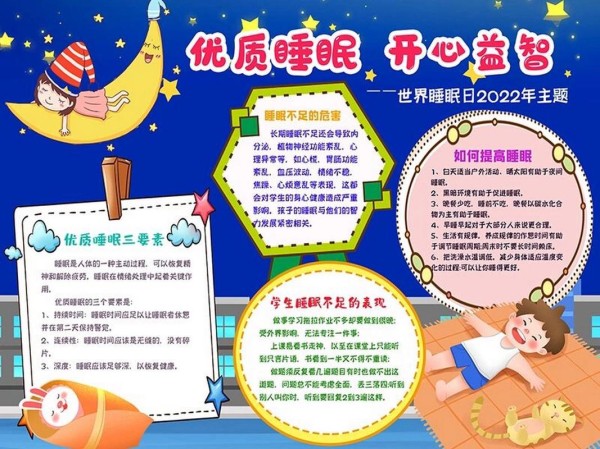 世界睡眠日手抄报长夜漫漫梦一场
