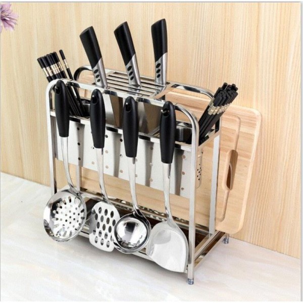 304不锈钢多功能筷笼筷子筒刀架家用砧板座放厨具架