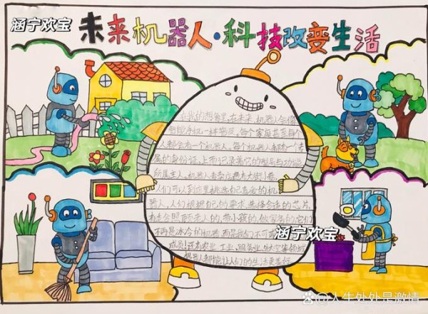 未来机器人科技改变生活手抄报