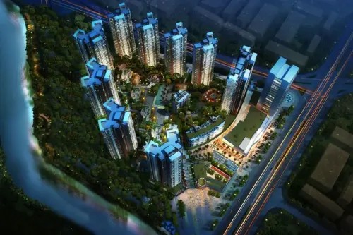 龙华花半里效果图夜景效果图