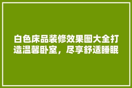 白色床品装修效果图大全打造温馨卧室，尽享舒适睡眠 装饰材料