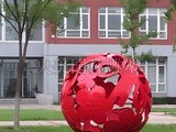 镜面不锈钢镂空球雕塑-不锈钢镂空球雕塑