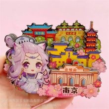 伟宸五金冰箱贴工厂 博物馆景区强磁冰箱贴 贴纸点胶文创礼品