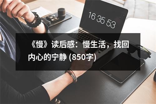 《慢》读后感：慢生活，找回内心的宁静 (850字)