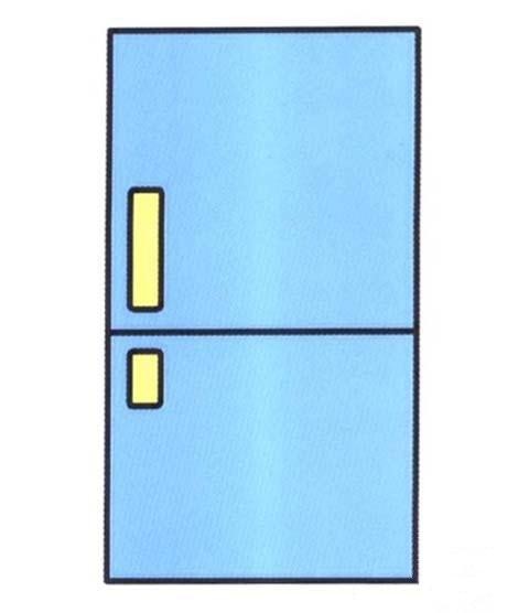 少儿带颜色的冰箱简笔画图片标签冰箱简笔画日常用品简笔画