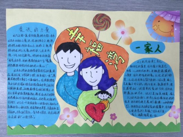 三4亲子共成长班级手抄报评比