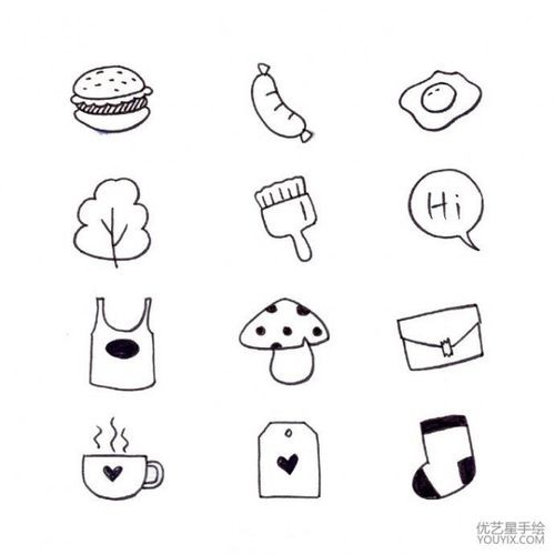 非常简单的日常小物品简笔画图片 小朋友可以画的超简单简笔画