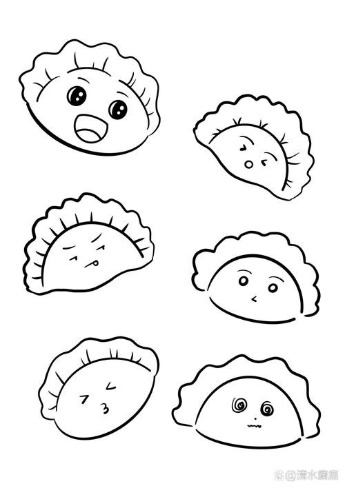 儿童创意饺子简笔画教程