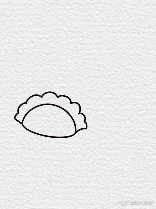 可爱饺子简笔画 吃可爱的小饺子咯 正月十六 六六大顺