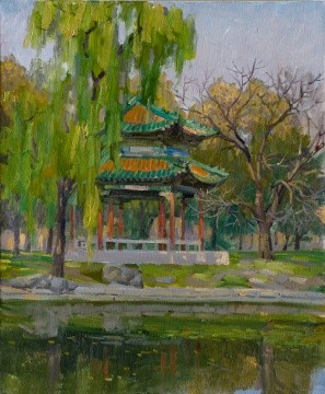 《初秋六角亭》60x50cm 2023年 
