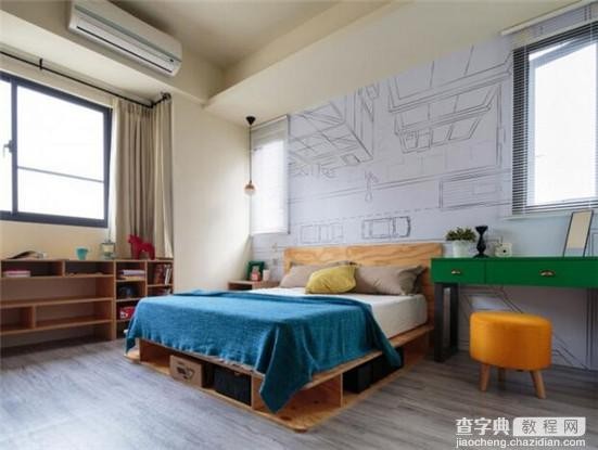 小户型酷炫工业风装修效果图6