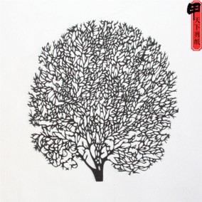 剪纸窗花手工作品彩色剪纸画 装饰画 中国风特色礼品送老外小礼物