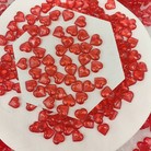 跨境亚克力光面10mm红爱心情人节婚礼装饰DIY饰配件无孔小扁桃心