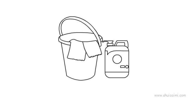 清洁工具儿童画怎么画清洁工具简笔画步骤