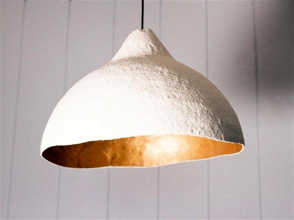 DIY Paper Mache Pendant Light