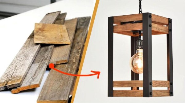DIY Pendant Light From Pallets