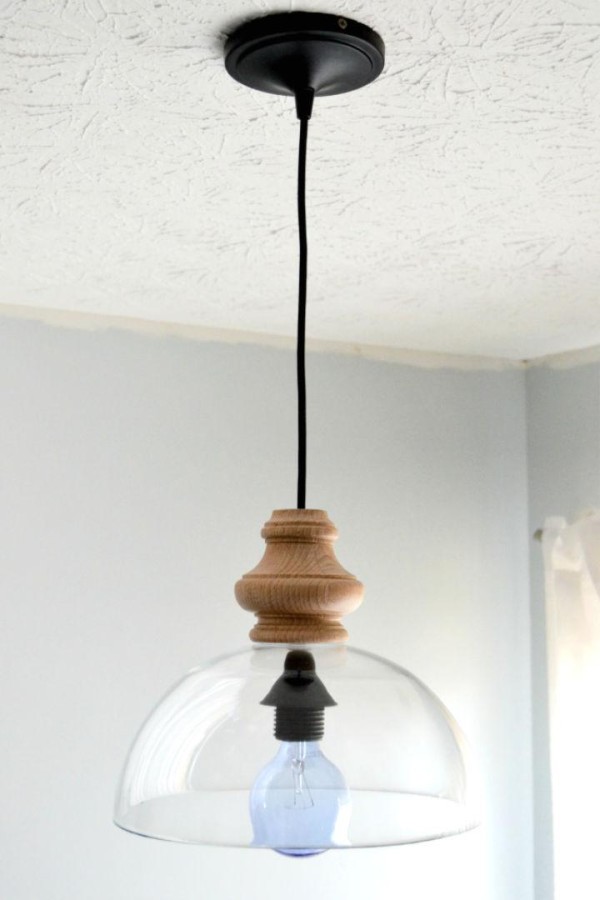 DIY Glass Pendant Light Fixture