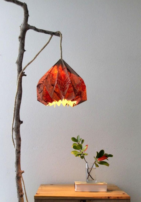 DIY Origami Pendant Light
