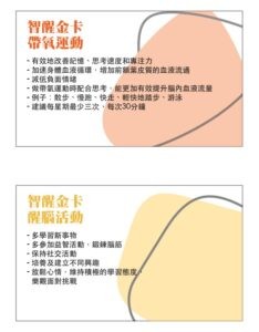 「智醒金卡」標貼提示