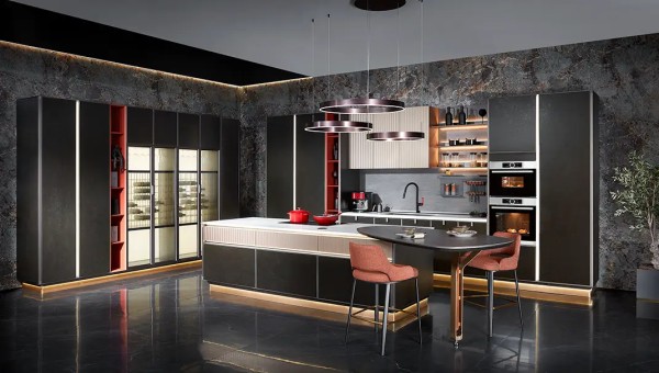 modern-luxury-black-European-kitchen-cabinets-with-island